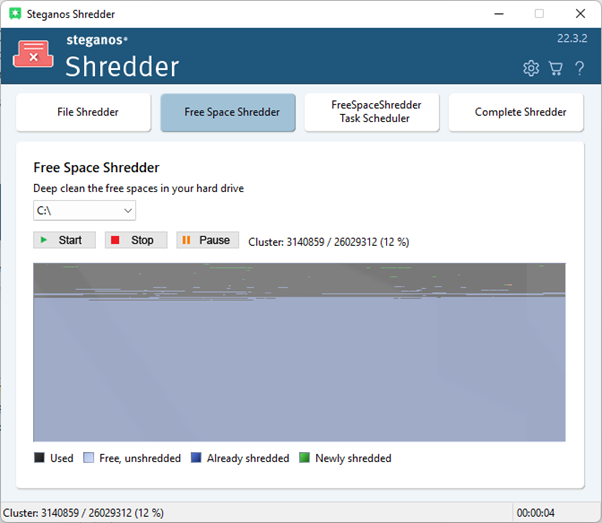 Steganos Free Space Shredder